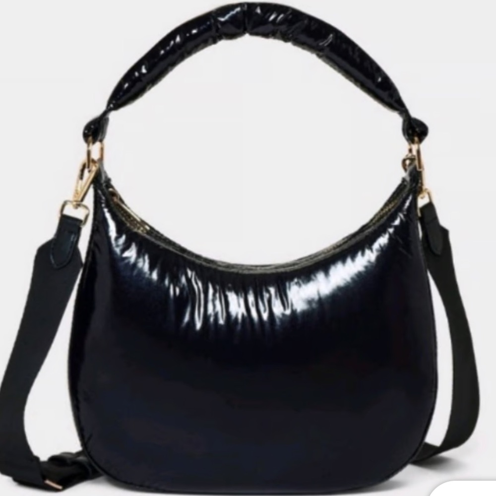 a new day Black Patent Hobo Bag